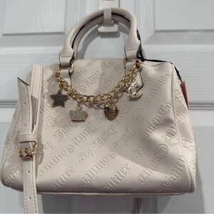 Juicy Couture “Not Your Babe Satchel” Purse with Gold Charms NWT